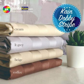 Bahan Sprei Dobby Cotton Stripe Warna 220 TC